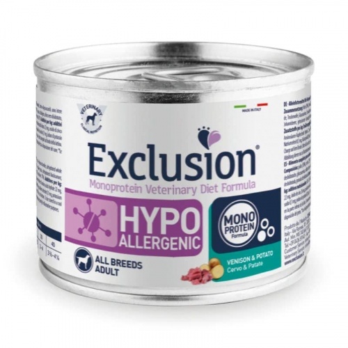 Exclusion Dog VET Ad All Br Venison 400g